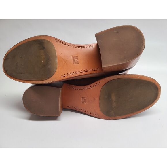 FRYE Claire Bootie Cognac 9.5 Womens Ankle Boot Brown Tan Leather - Picture 3 of 7